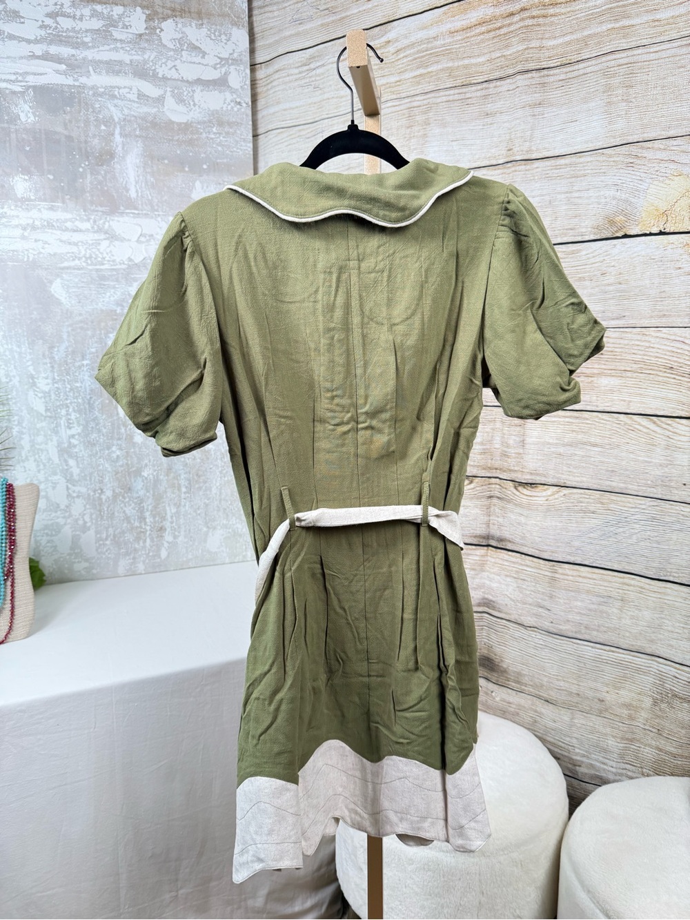 Umgee Colorblocked Scalloped Hem Mini Dress NWT - Picture 7 of 9